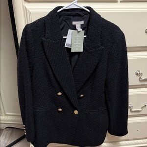 Nwt H&M Women's Black Textured Blazer